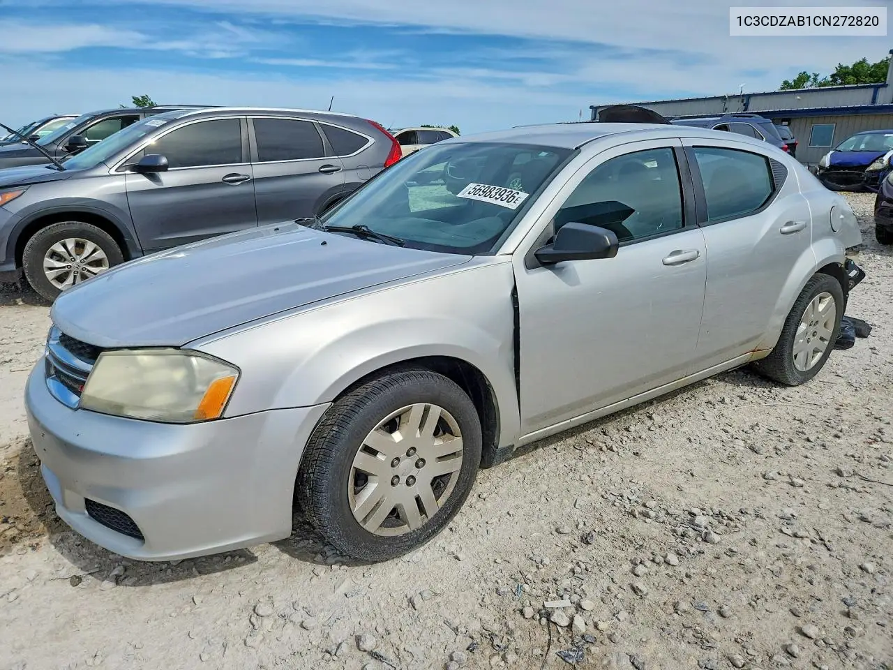 2012 Dodge Avenger Se VIN: 1C3CDZAB1CN272820 Lot: 56983936