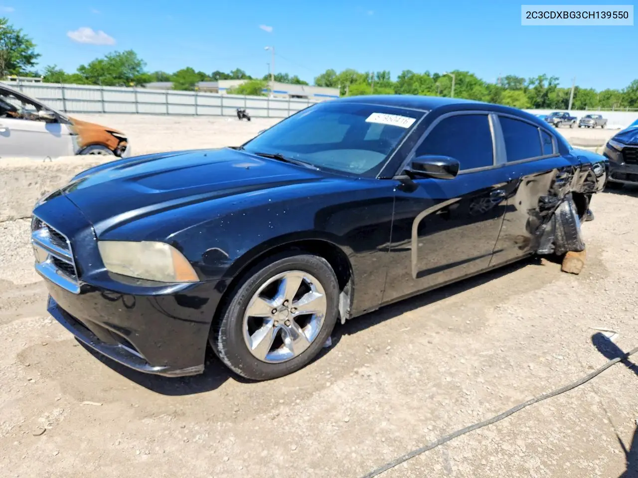 2012 Dodge Charger Se VIN: 2C3CDXBG3CH139550 Lot: 57950416