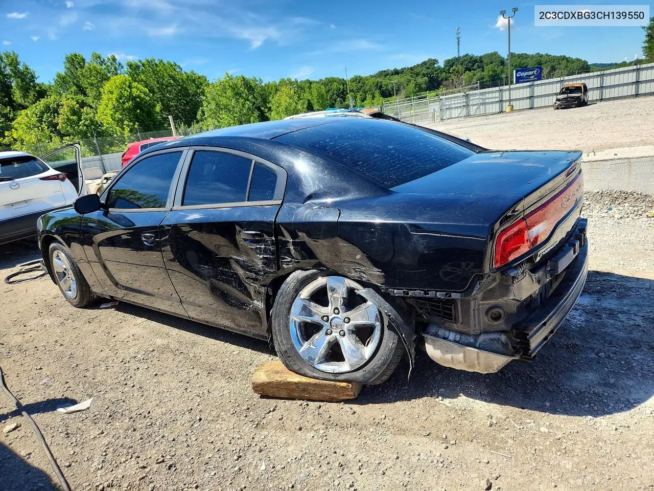 2012 Dodge Charger Se VIN: 2C3CDXBG3CH139550 Lot: 57950416
