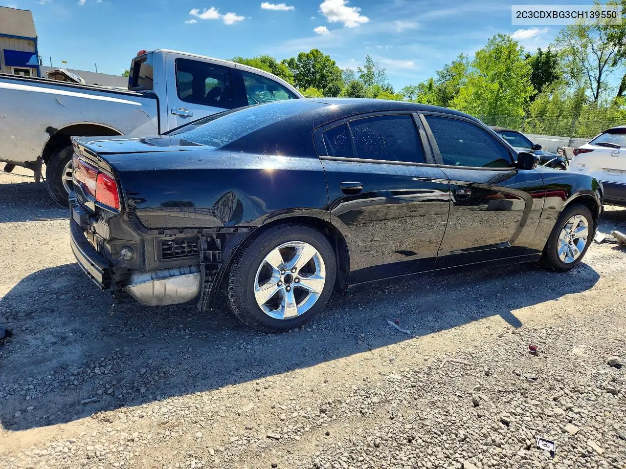 2012 Dodge Charger Se VIN: 2C3CDXBG3CH139550 Lot: 57950416