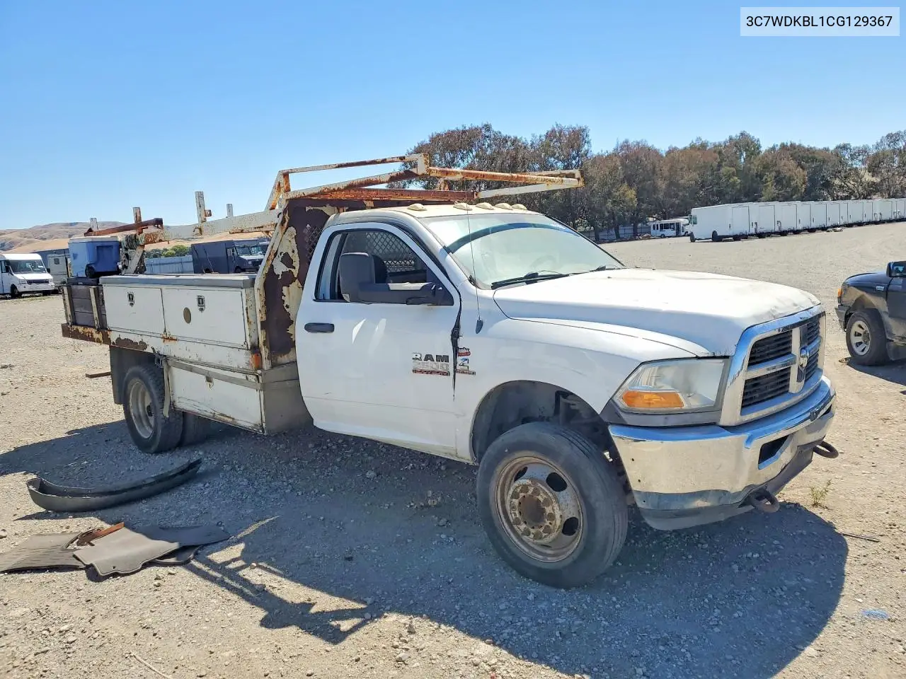 2012 Dodge Ram 4500 St VIN: 3C7WDKBL1CG129367 Lot: 58263446