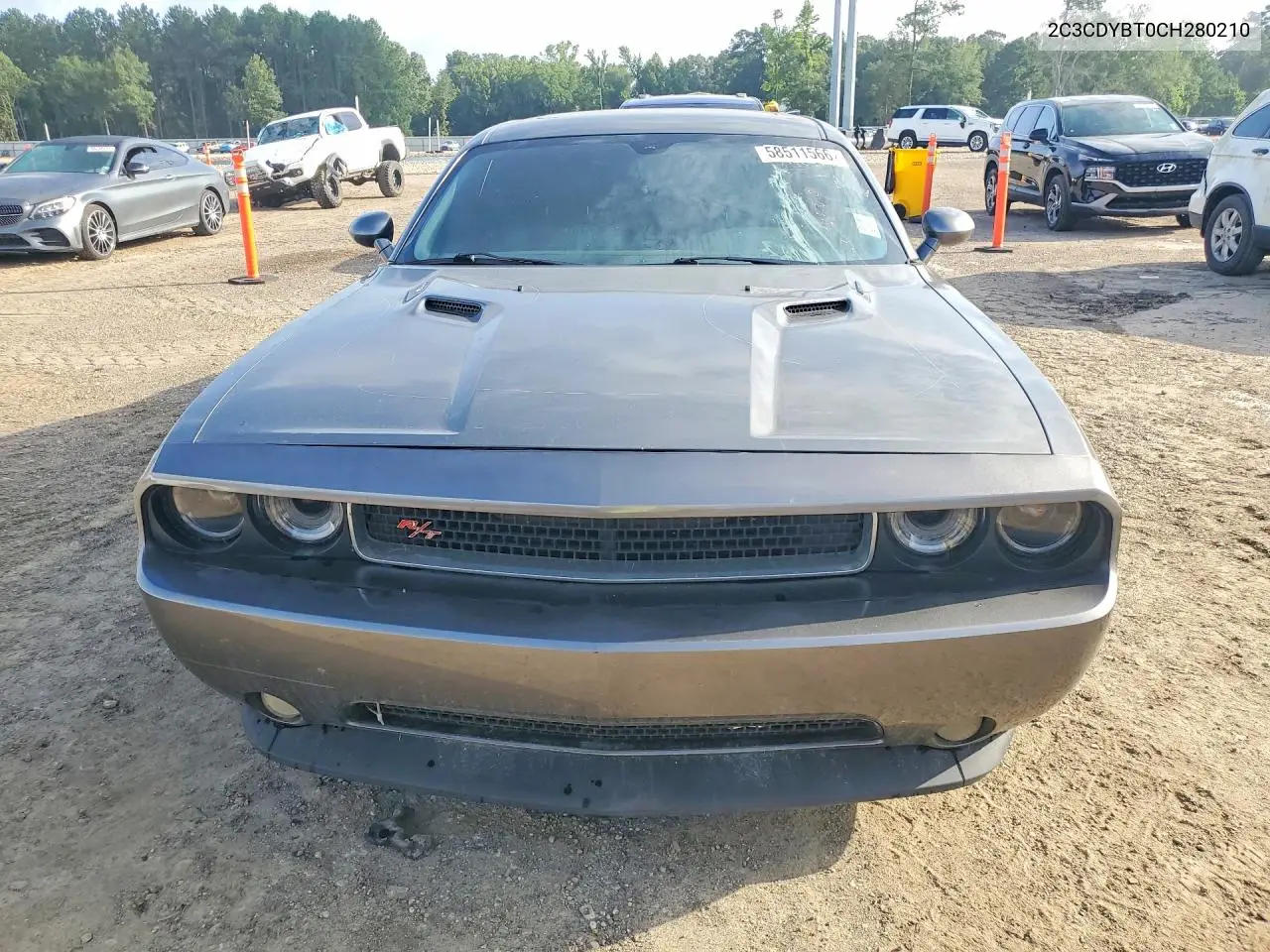 2012 Dodge Challenger R VIN: 2C3CDYBT0CH280210 Lot: 58511566