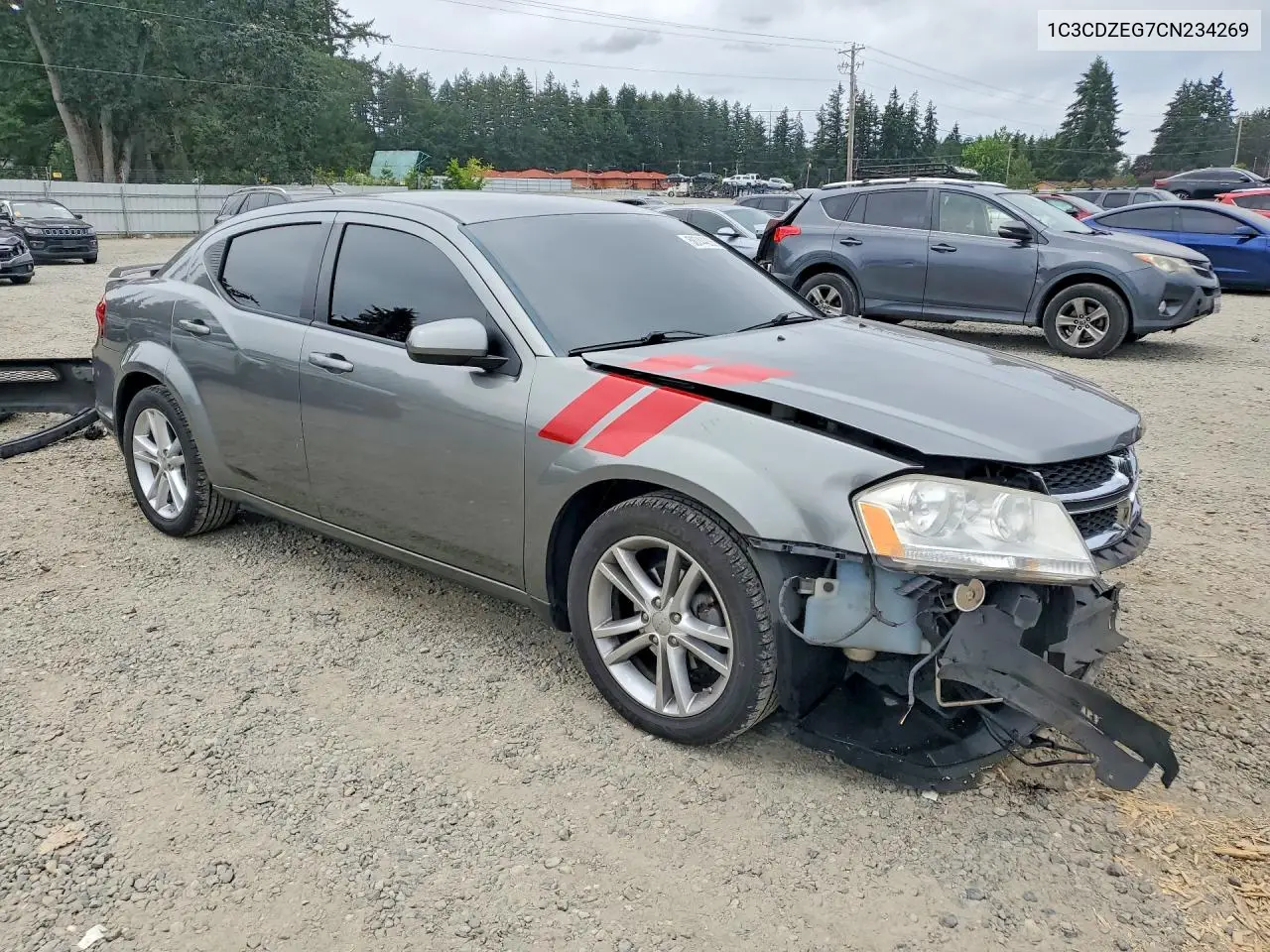 2012 Dodge Avenger Sxt VIN: 1C3CDZEG7CN234269 Lot: 58744236