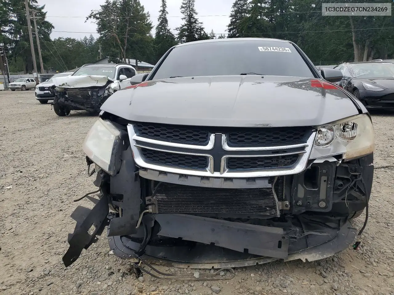 2012 Dodge Avenger Sxt VIN: 1C3CDZEG7CN234269 Lot: 58744236