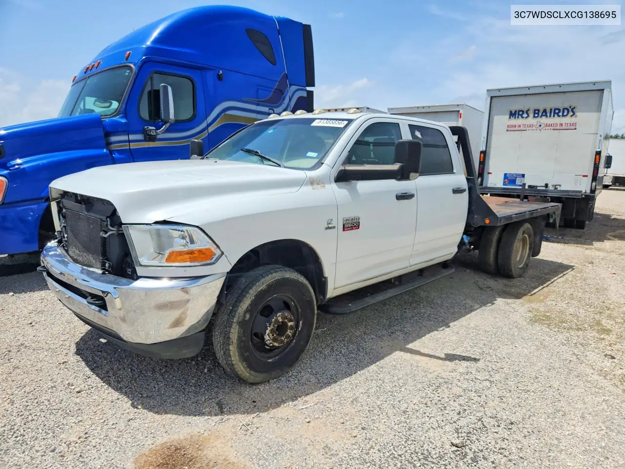 2012 Dodge Ram 3500 St VIN: 3C7WDSCLXCG138695 Lot: 61385856