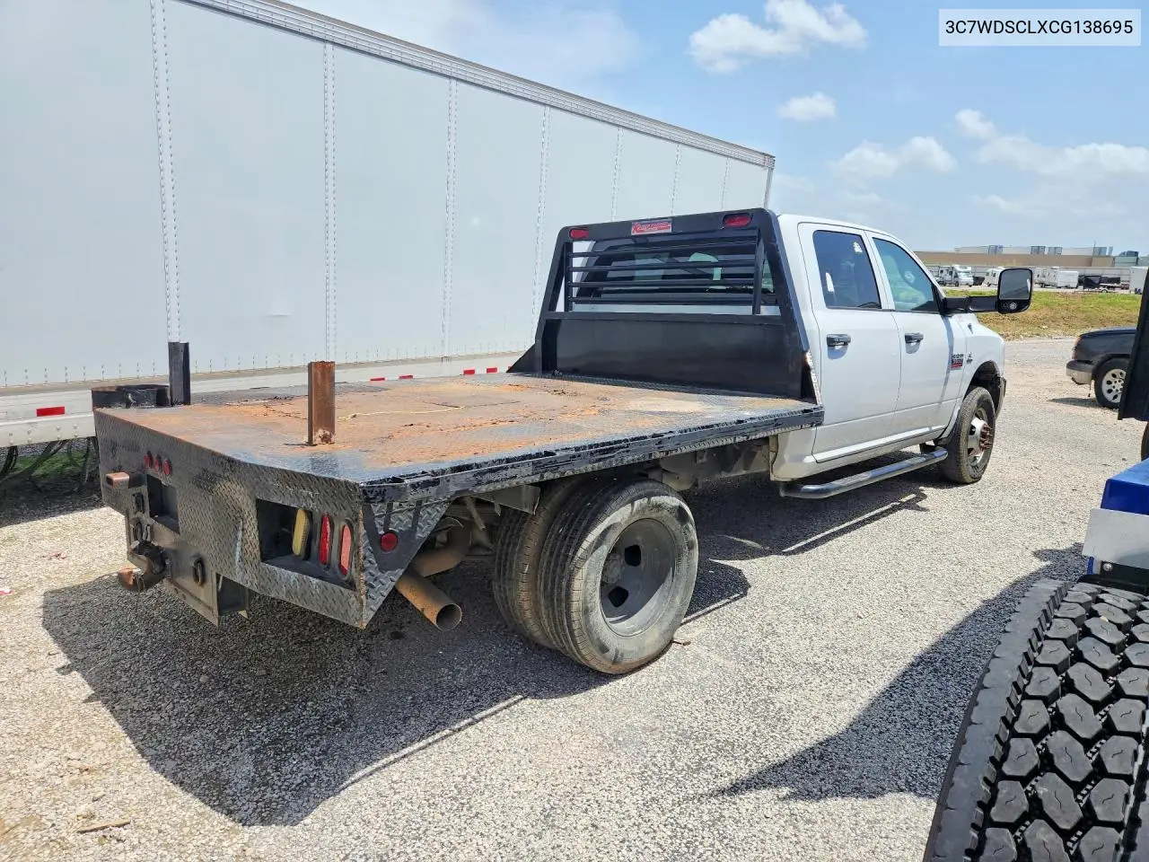 2012 Dodge Ram 3500 St VIN: 3C7WDSCLXCG138695 Lot: 61385856