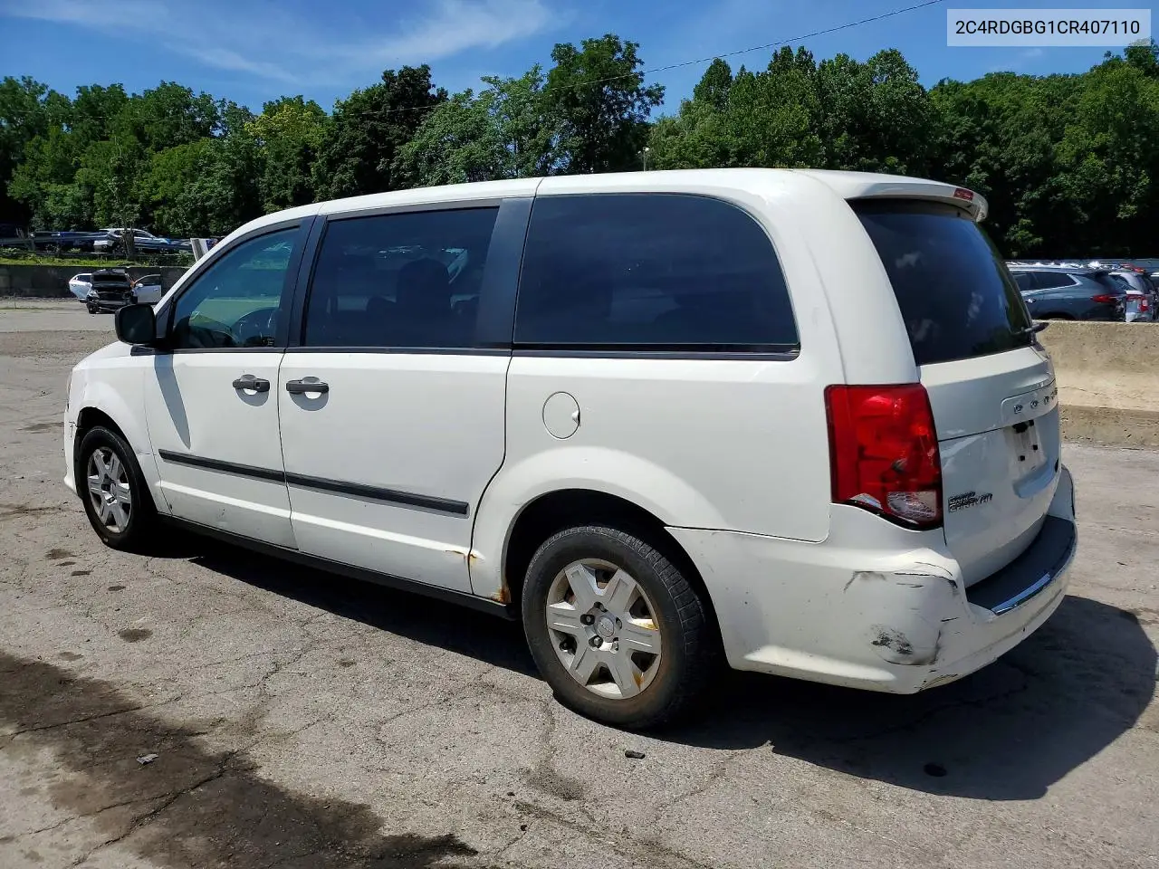 2012 Dodge Grand Caravan Se VIN: 2C4RDGBG1CR407110 Lot: 61803366