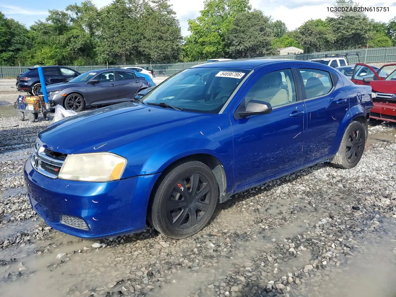 2013 Dodge Avenger Se VIN: 1C3CDZAB2DN615751 Lot: 54696786
