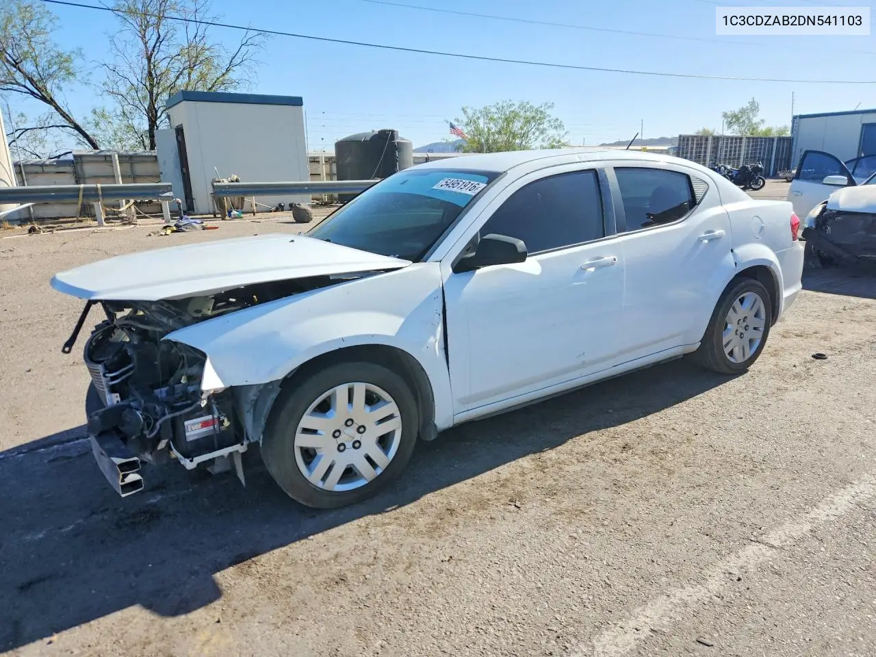2013 Dodge Avenger VIN: 1C3CDZAB2DN541103 Lot: 54951916
