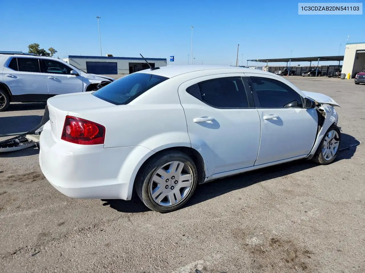 2013 Dodge Avenger VIN: 1C3CDZAB2DN541103 Lot: 54951916