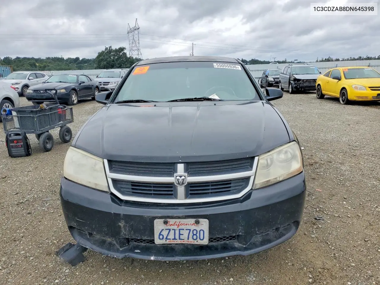 2013 Dodge Avenger Se VIN: 1C3CDZAB8DN645398 Lot: 55055936