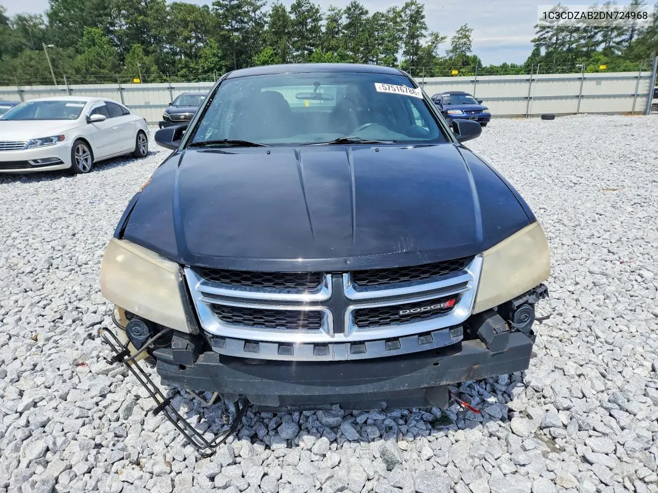 2013 Dodge Avenger Se VIN: 1C3CDZAB2DN724968 Lot: 57516786
