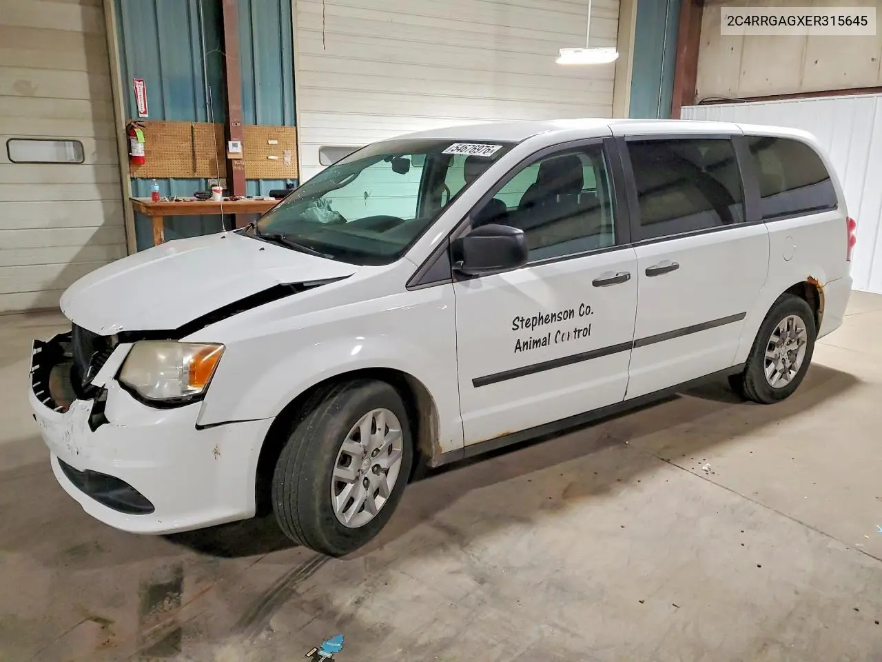 2014 Dodge Ram Wagon VIN: 2C4RRGAGXER315645 Lot: 54676976