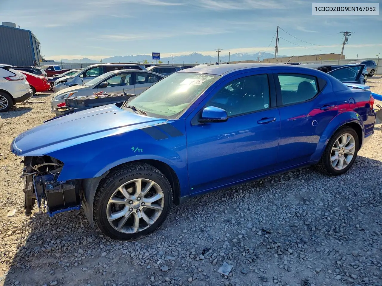 2014 Dodge Avenger R VIN: 1C3CDZBG9EN167052 Lot: 55597856
