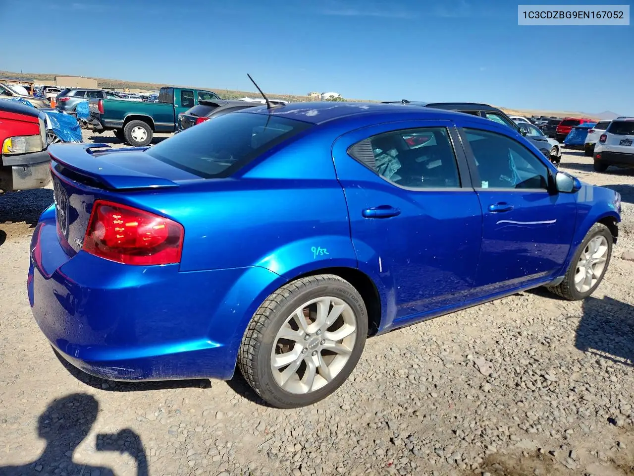 2014 Dodge Avenger R VIN: 1C3CDZBG9EN167052 Lot: 55597856