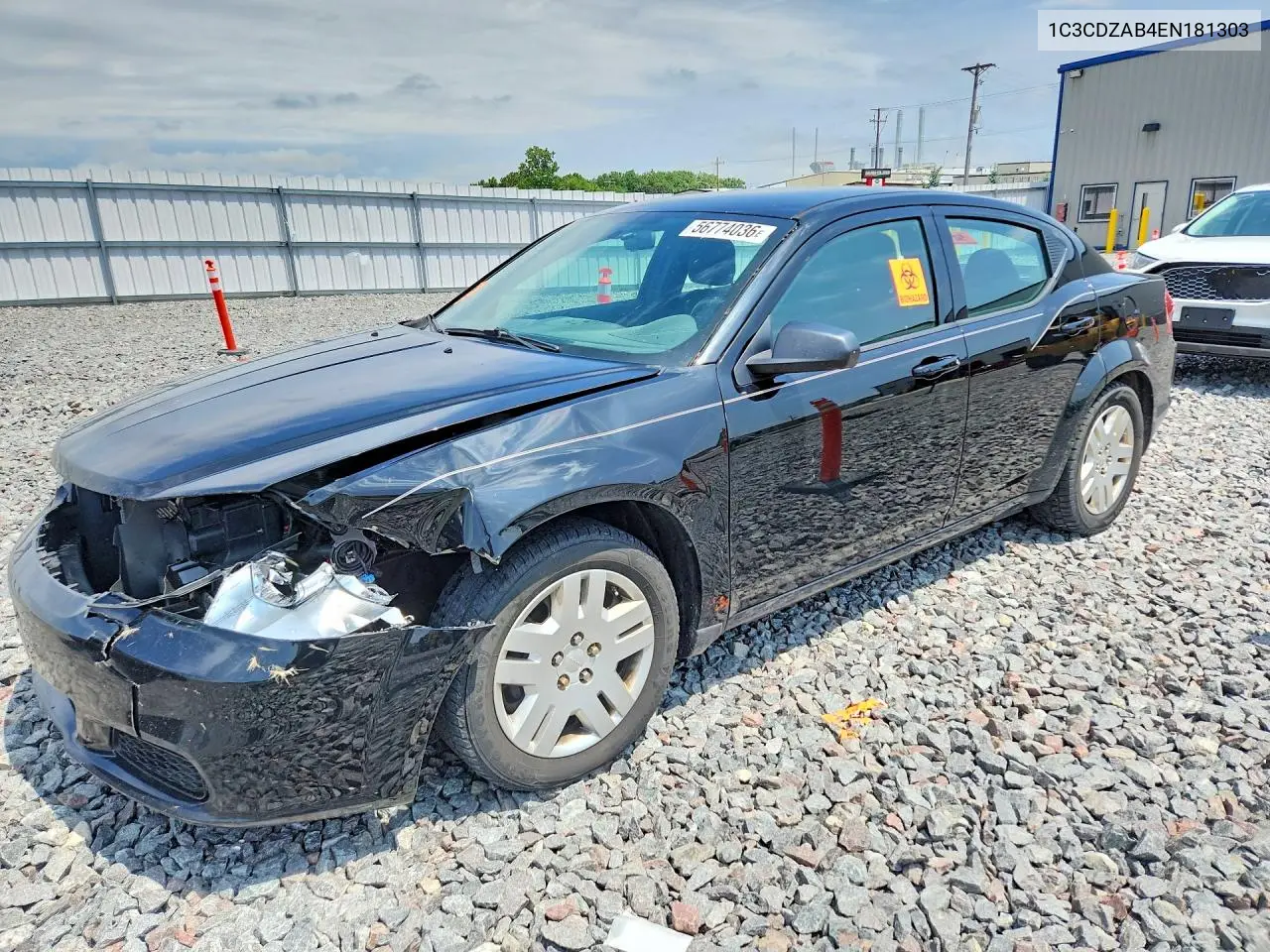 2014 Dodge Avenger Se VIN: 1C3CDZAB4EN181303 Lot: 56774036