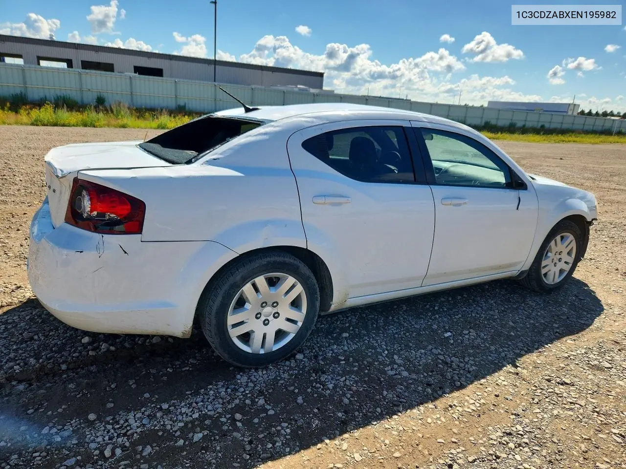 2014 Dodge Avenger Se VIN: 1C3CDZABXEN195982 Lot: 57389646