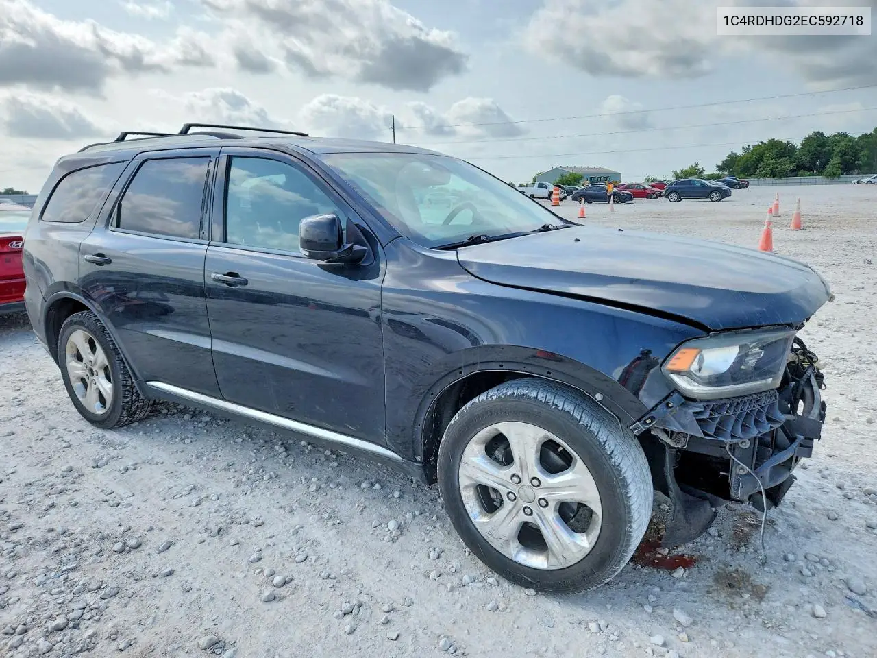 2014 Dodge Durango Limited VIN: 1C4RDHDG2EC592718 Lot: 58378116