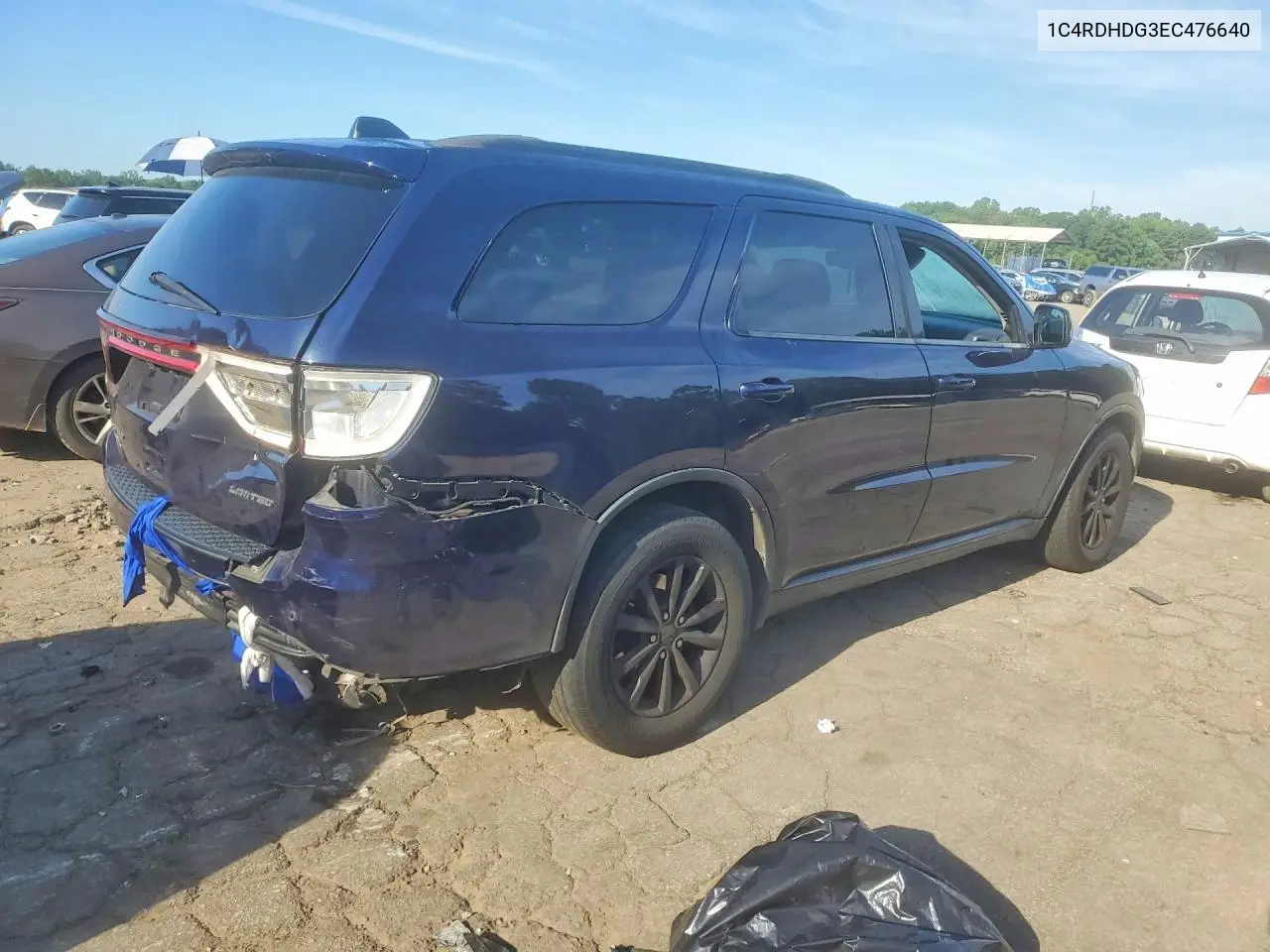 2014 Dodge Durango Limited VIN: 1C4RDHDG3EC476640 Lot: 58629936