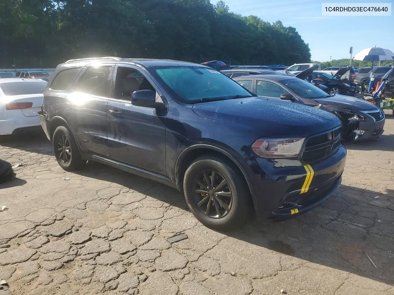 2014 Dodge Durango Limited VIN: 1C4RDHDG3EC476640 Lot: 58629936