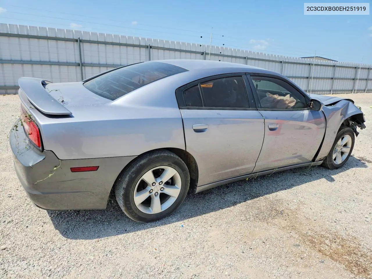 2014 Dodge Charger Se VIN: 2C3CDXBG0EH251919 Lot: 58735056