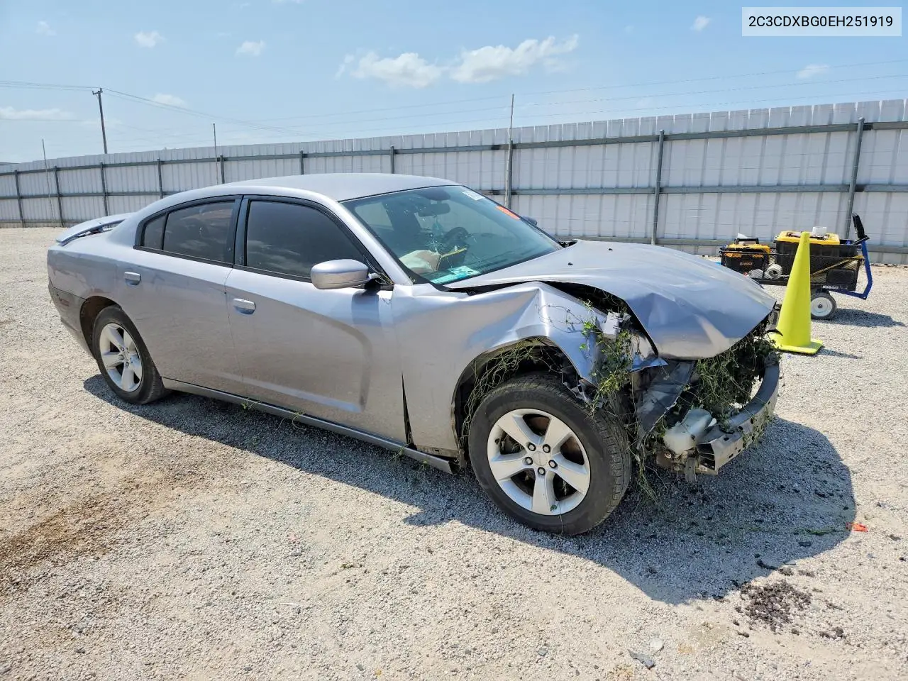 2014 Dodge Charger Se VIN: 2C3CDXBG0EH251919 Lot: 58735056