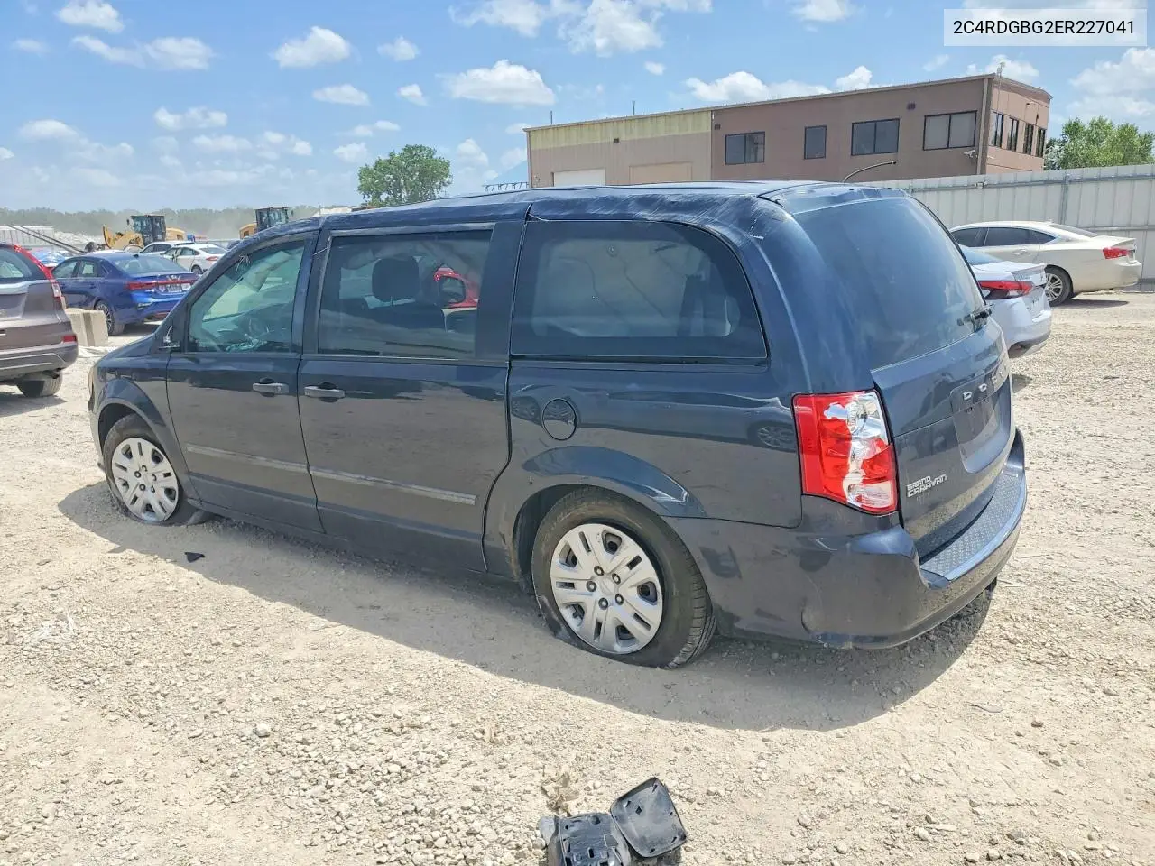2014 Dodge Grand Caravan Se VIN: 2C4RDGBG2ER227041 Lot: 59177176