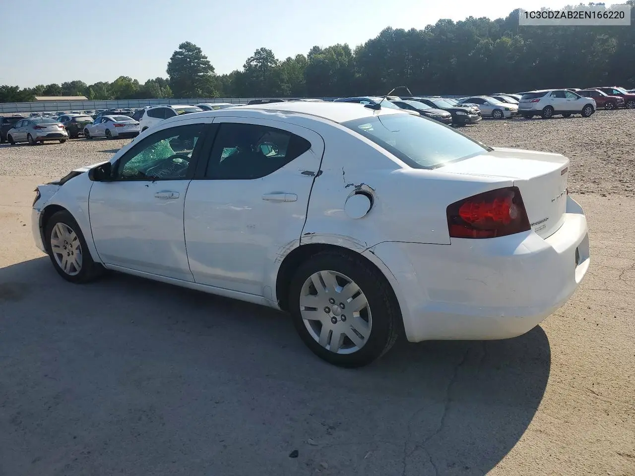 2014 Dodge Avenger Se VIN: 1C3CDZAB2EN166220 Lot: 59778736