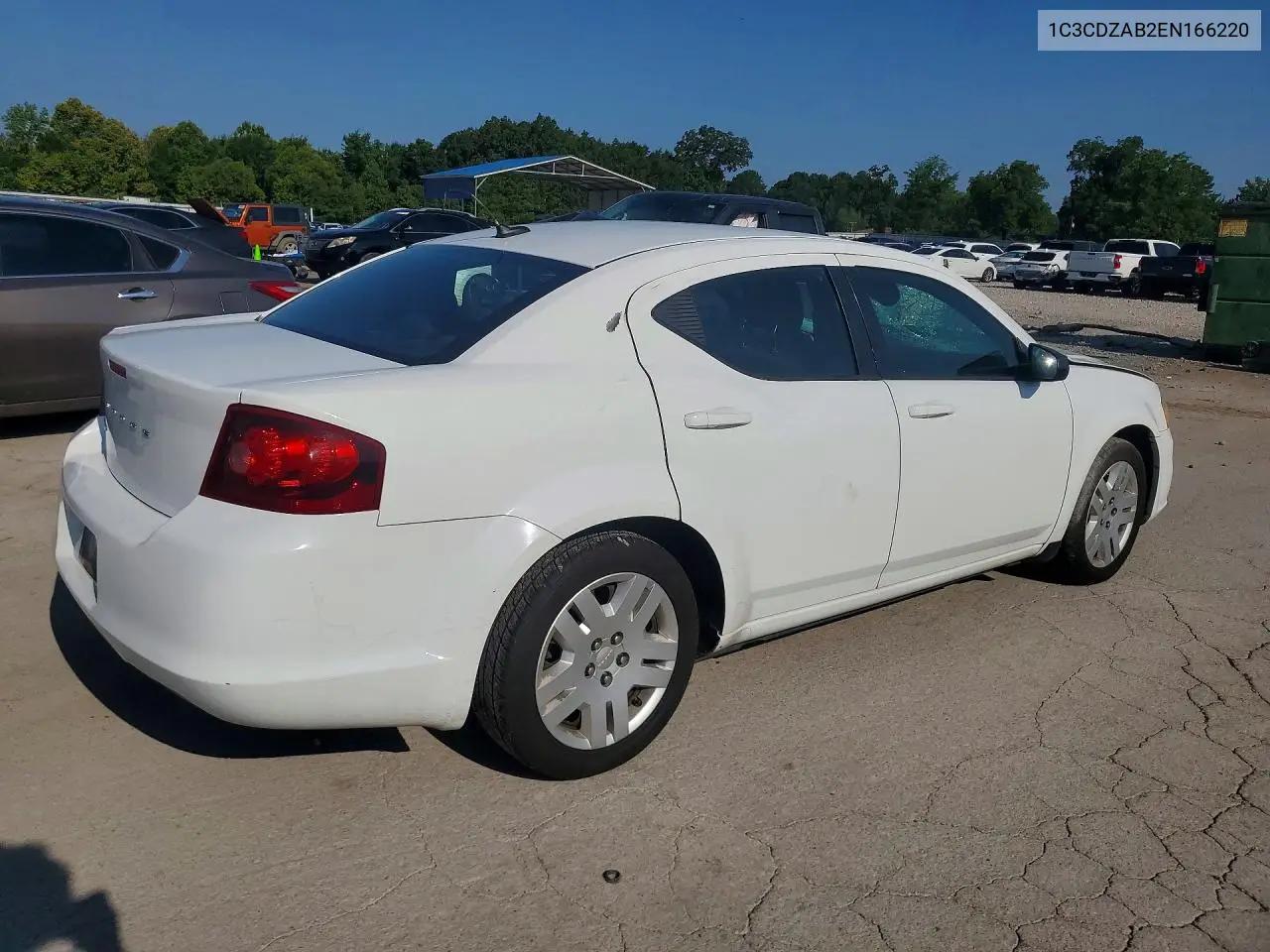 2014 Dodge Avenger Se VIN: 1C3CDZAB2EN166220 Lot: 59778736