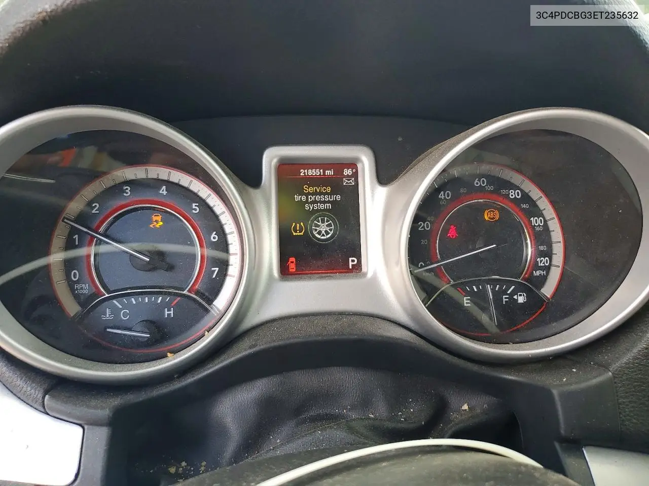 2014 Dodge Journey Sxt VIN: 3C4PDCBG3ET235632 Lot: 60279666