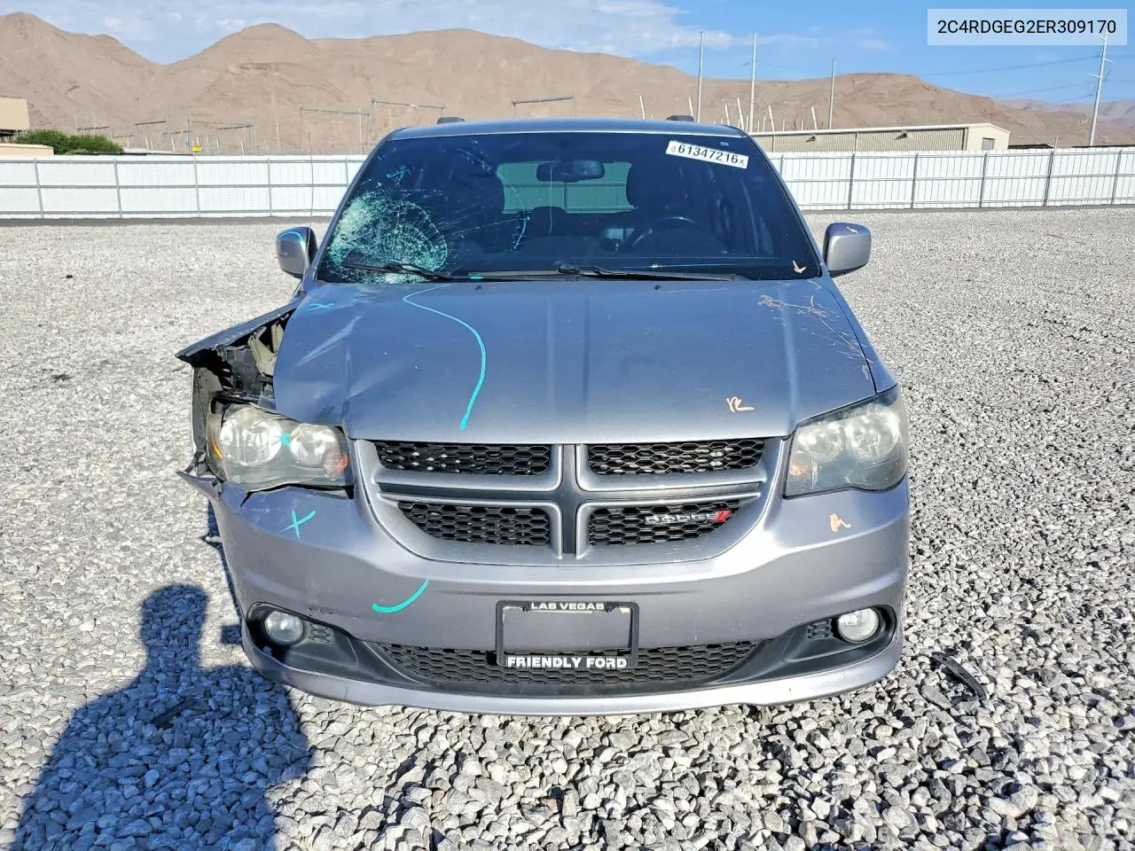2014 Dodge Grand Caravan R/T VIN: 2C4RDGEG2ER309170 Lot: 61347216
