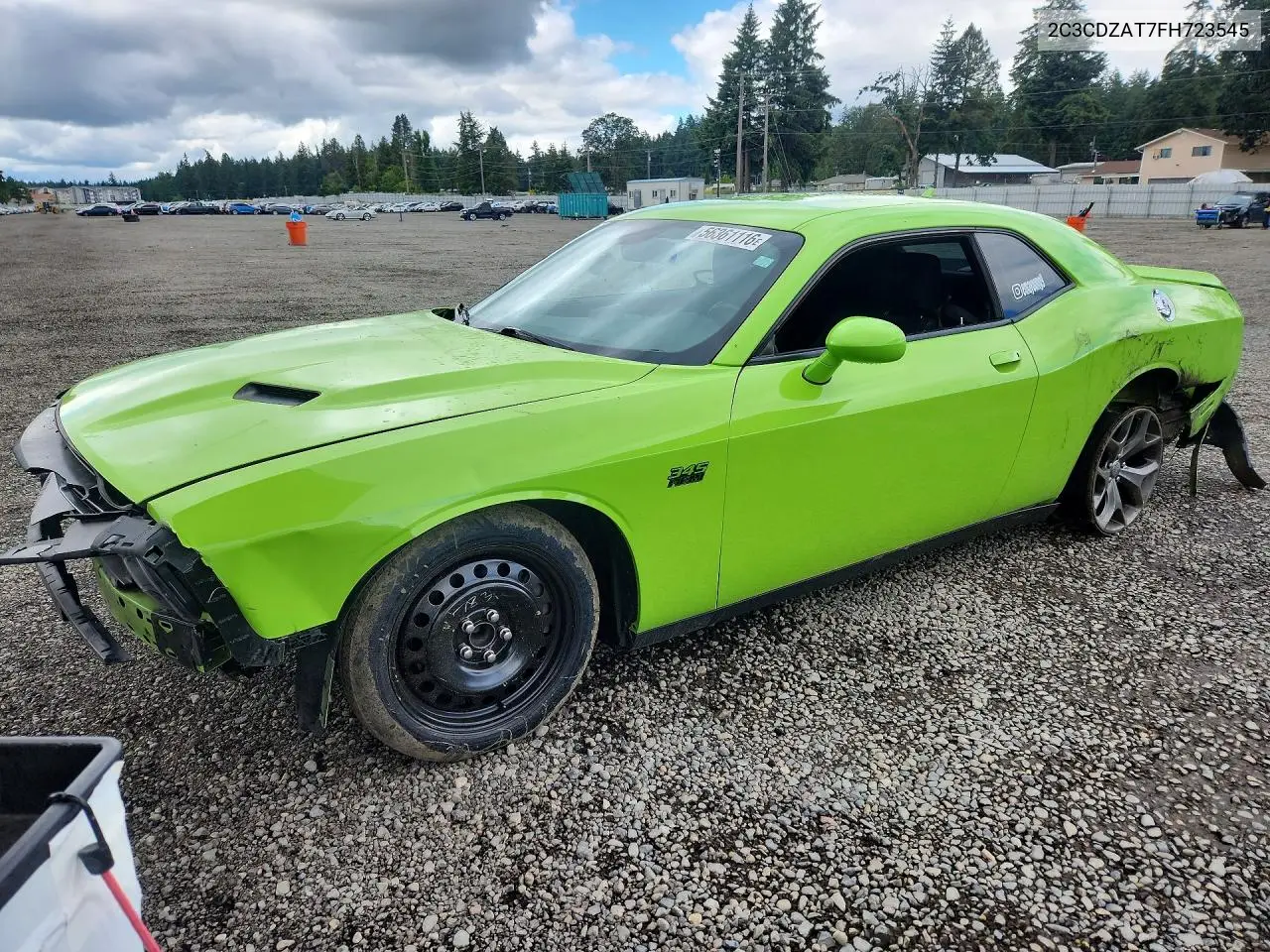 2015 Dodge Challenger Sxt VIN: 2C3CDZAT7FH723545 Lot: 56361116