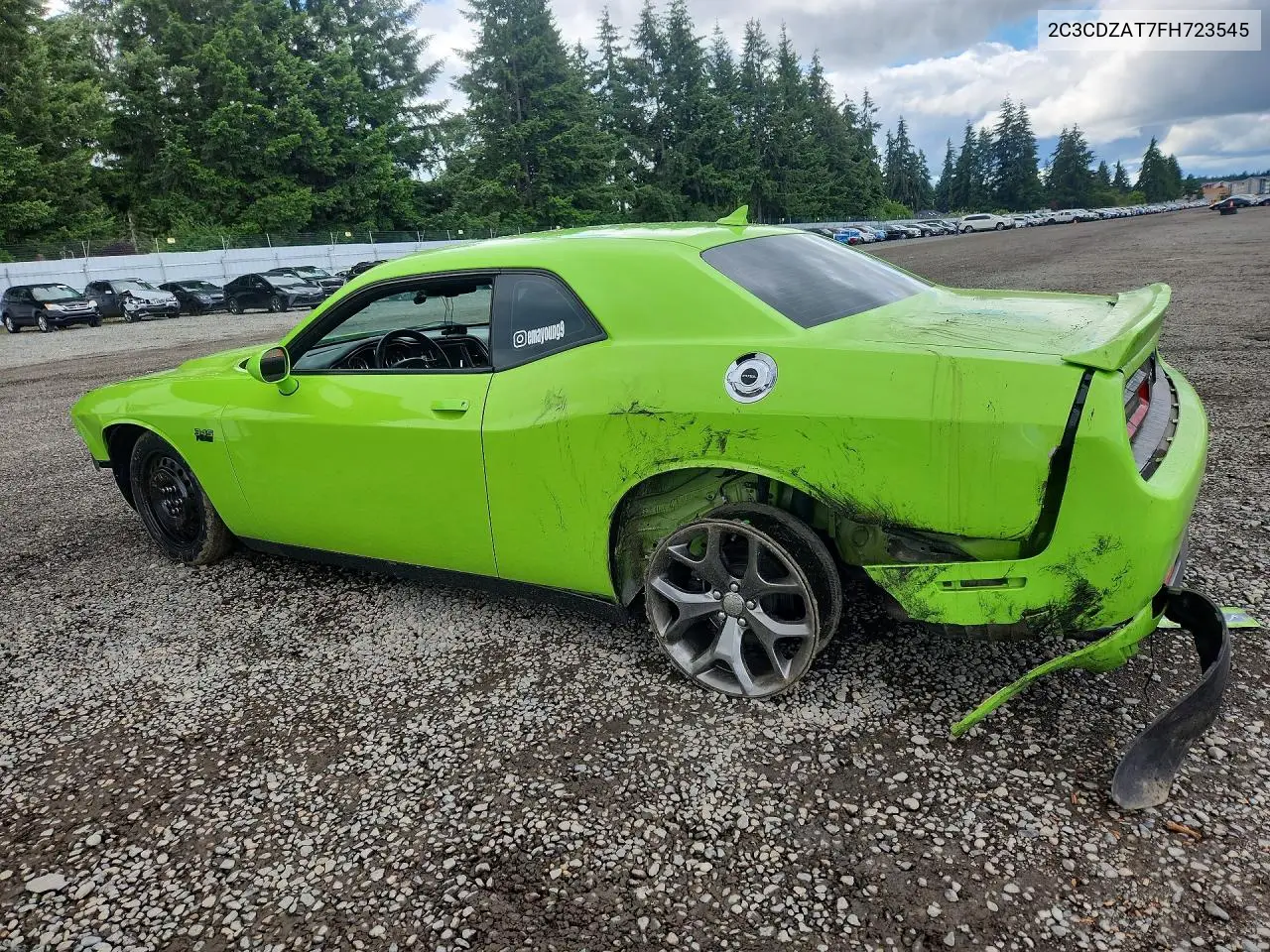 2015 Dodge Challenger Sxt VIN: 2C3CDZAT7FH723545 Lot: 56361116