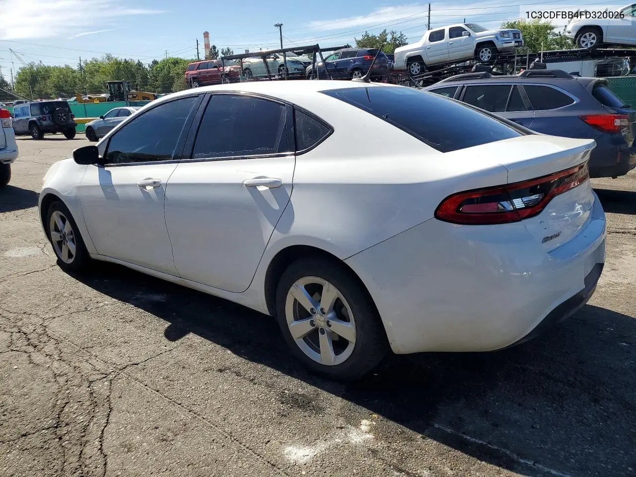 2015 Dodge Dart Sxt VIN: 1C3CDFBB4FD320026 Lot: 56625216