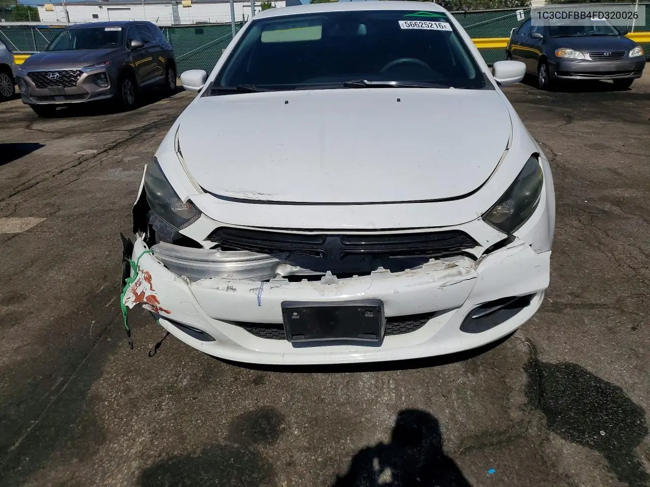2015 Dodge Dart Sxt VIN: 1C3CDFBB4FD320026 Lot: 56625216