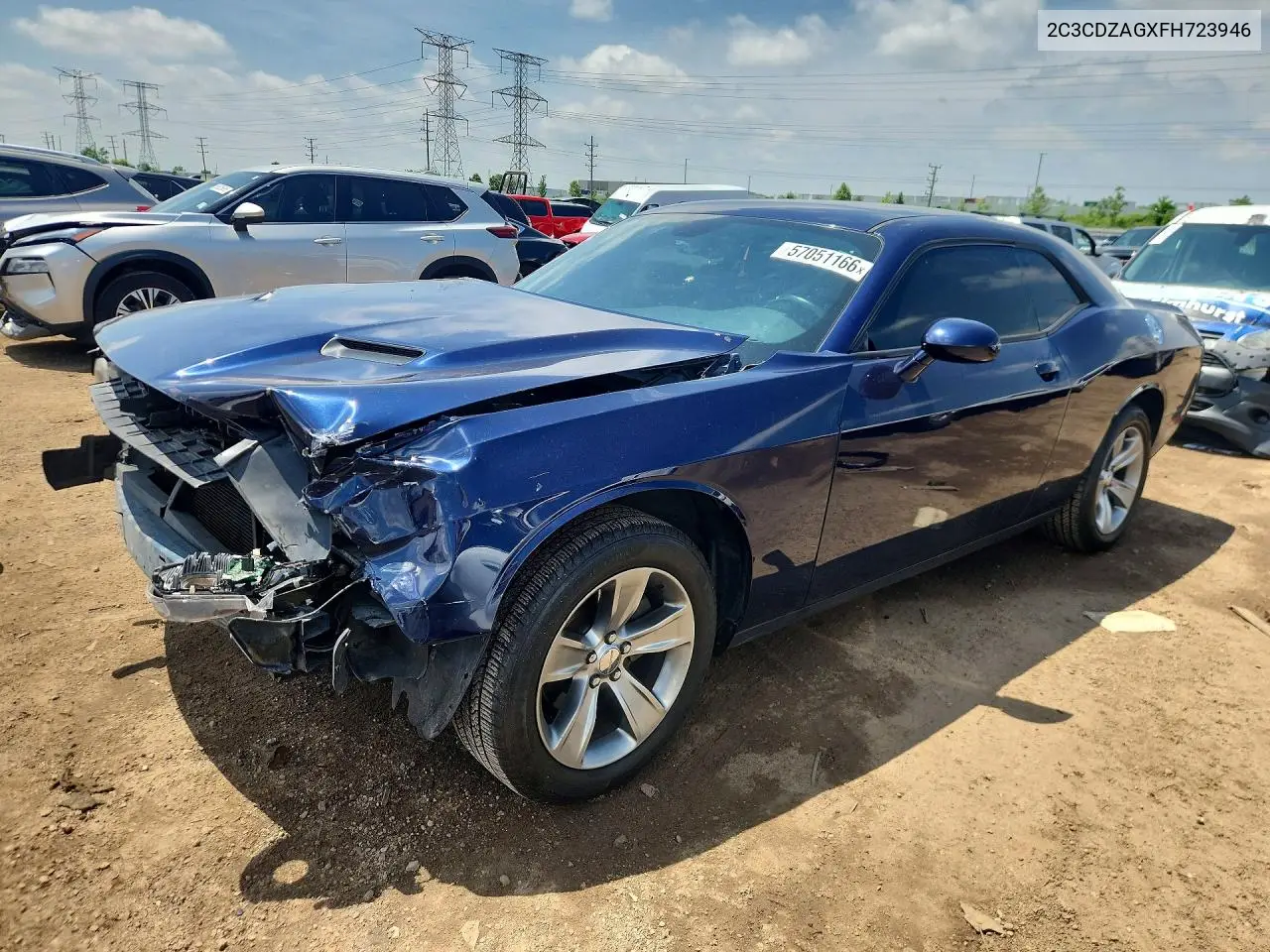 2015 Dodge Challenger Sxt VIN: 2C3CDZAGXFH723946 Lot: 57051166