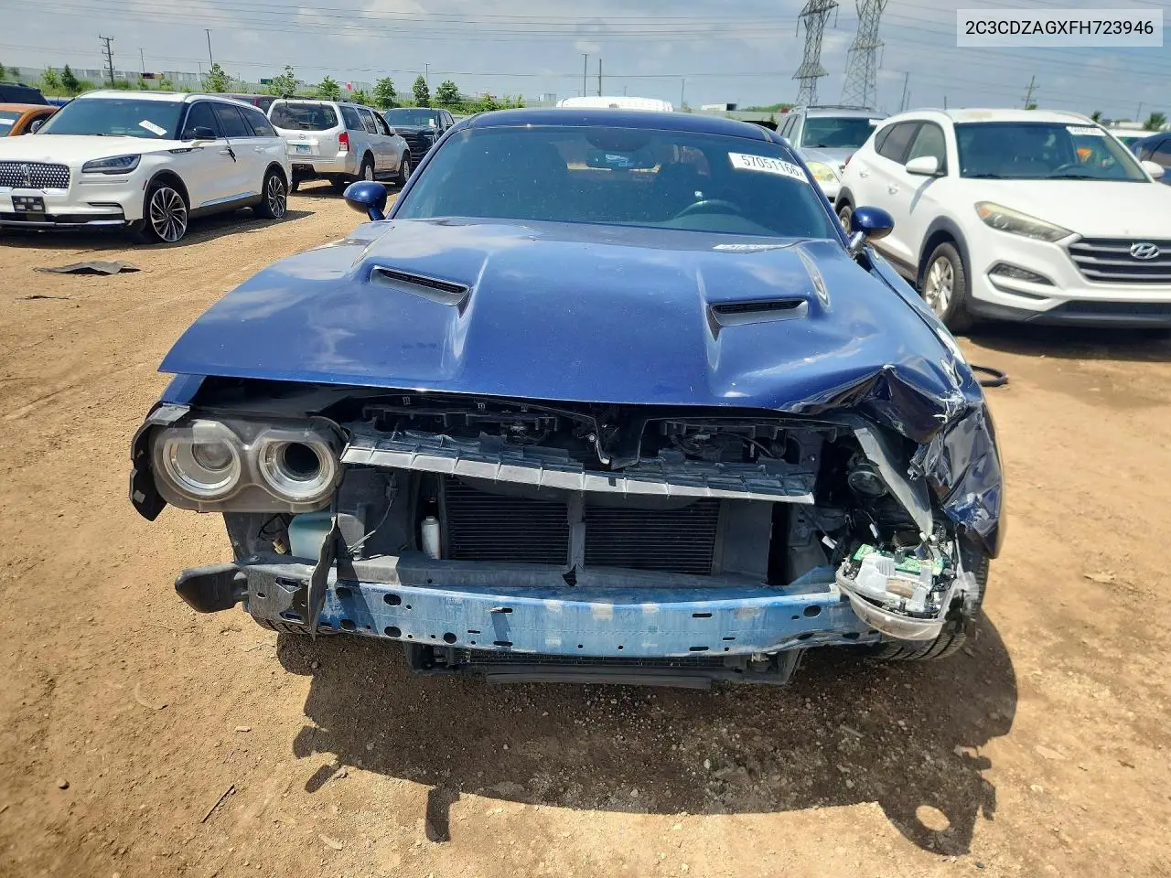 2015 Dodge Challenger Sxt VIN: 2C3CDZAGXFH723946 Lot: 57051166