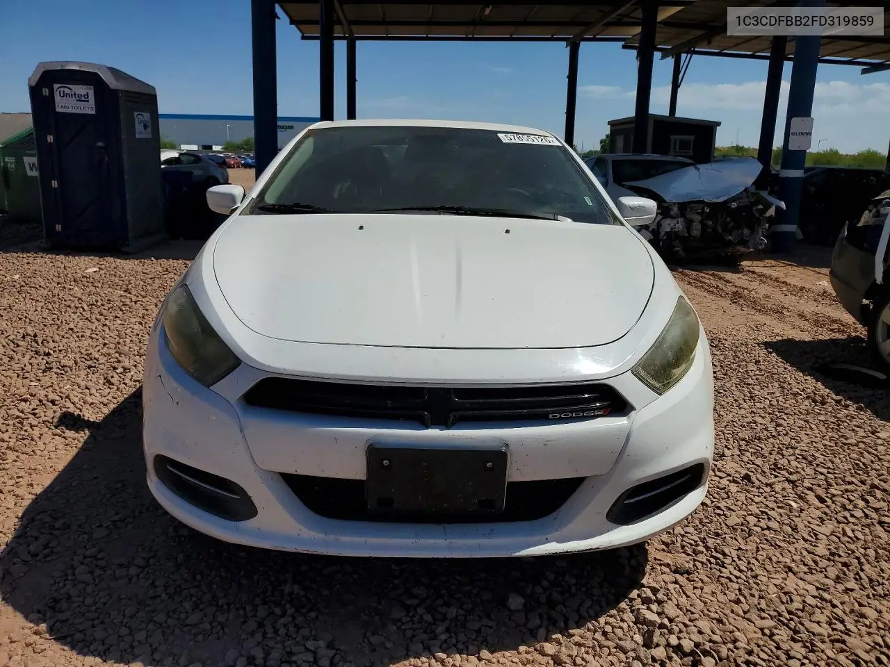 2015 Dodge Dart Sxt VIN: 1C3CDFBB2FD319859 Lot: 57855126