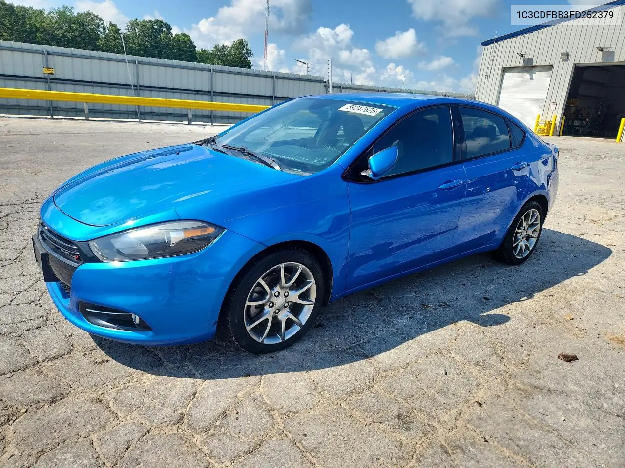 2015 Dodge Dart Sxt VIN: 1C3CDFBB3FD252379 Lot: 59247626