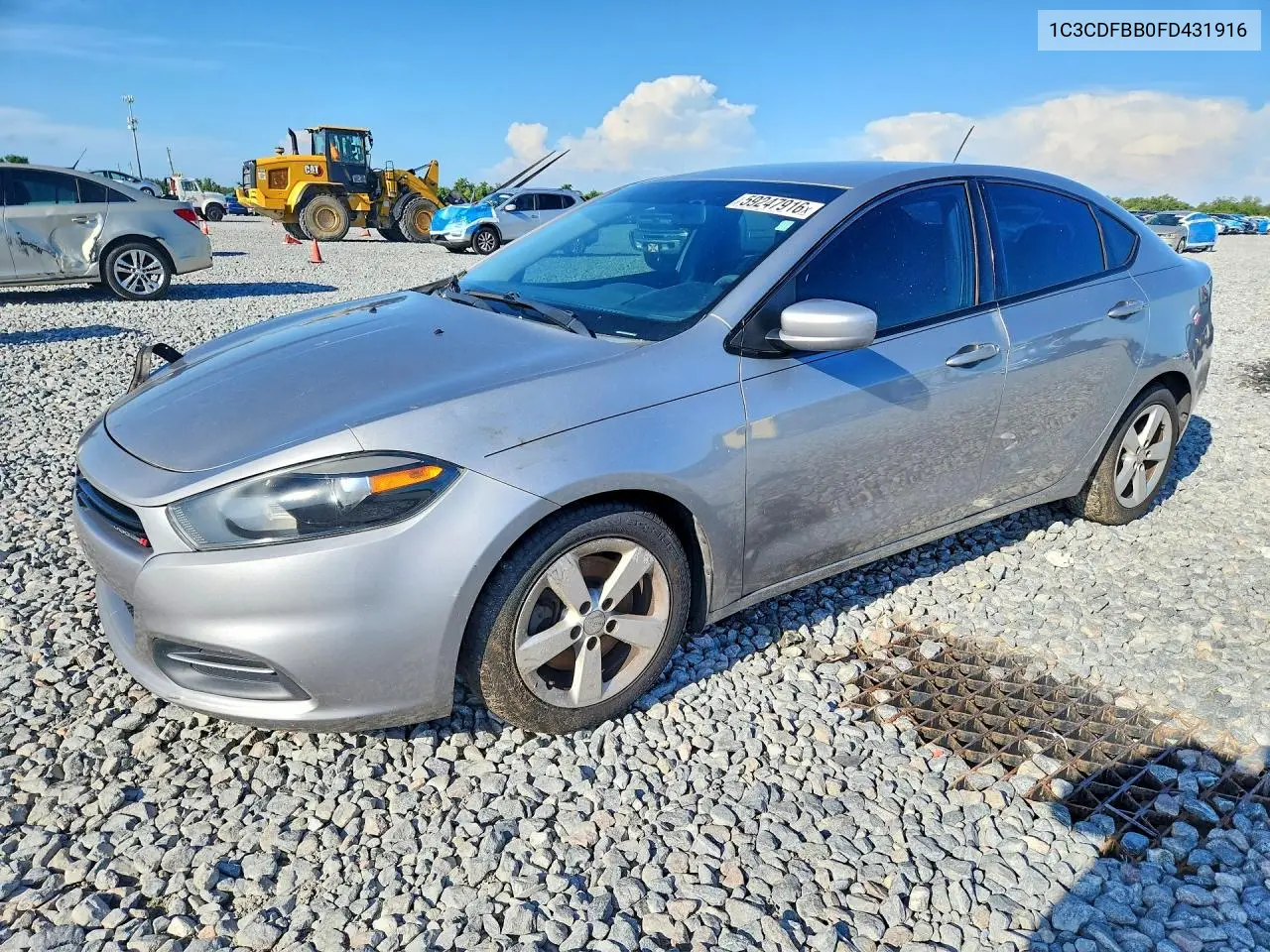 2015 Dodge Dart Sxt VIN: 1C3CDFBB0FD431916 Lot: 59247916