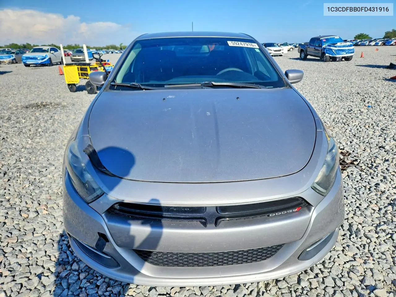 2015 Dodge Dart Sxt VIN: 1C3CDFBB0FD431916 Lot: 59247916