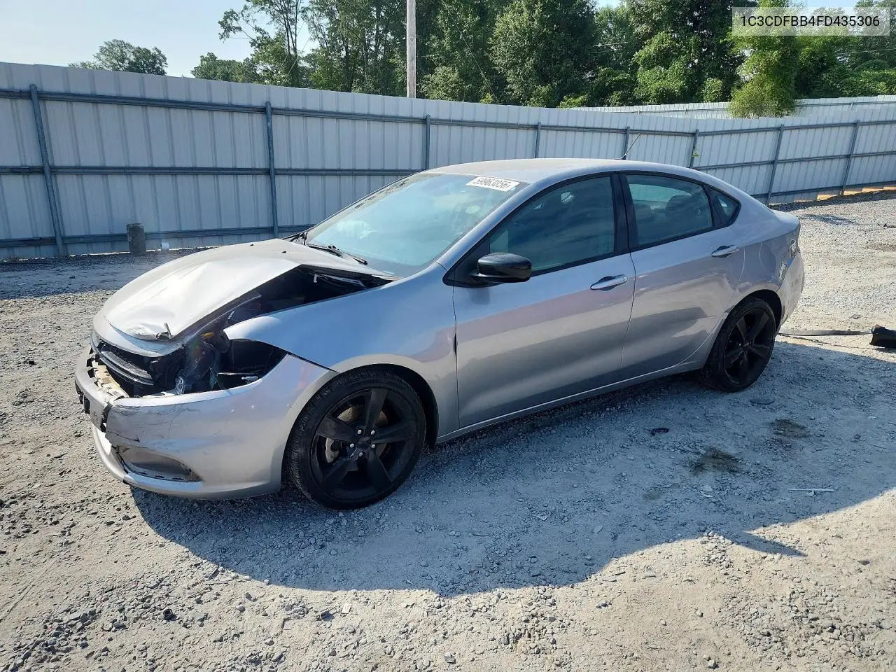 2015 Dodge Dart Sxt VIN: 1C3CDFBB4FD435306 Lot: 59963856