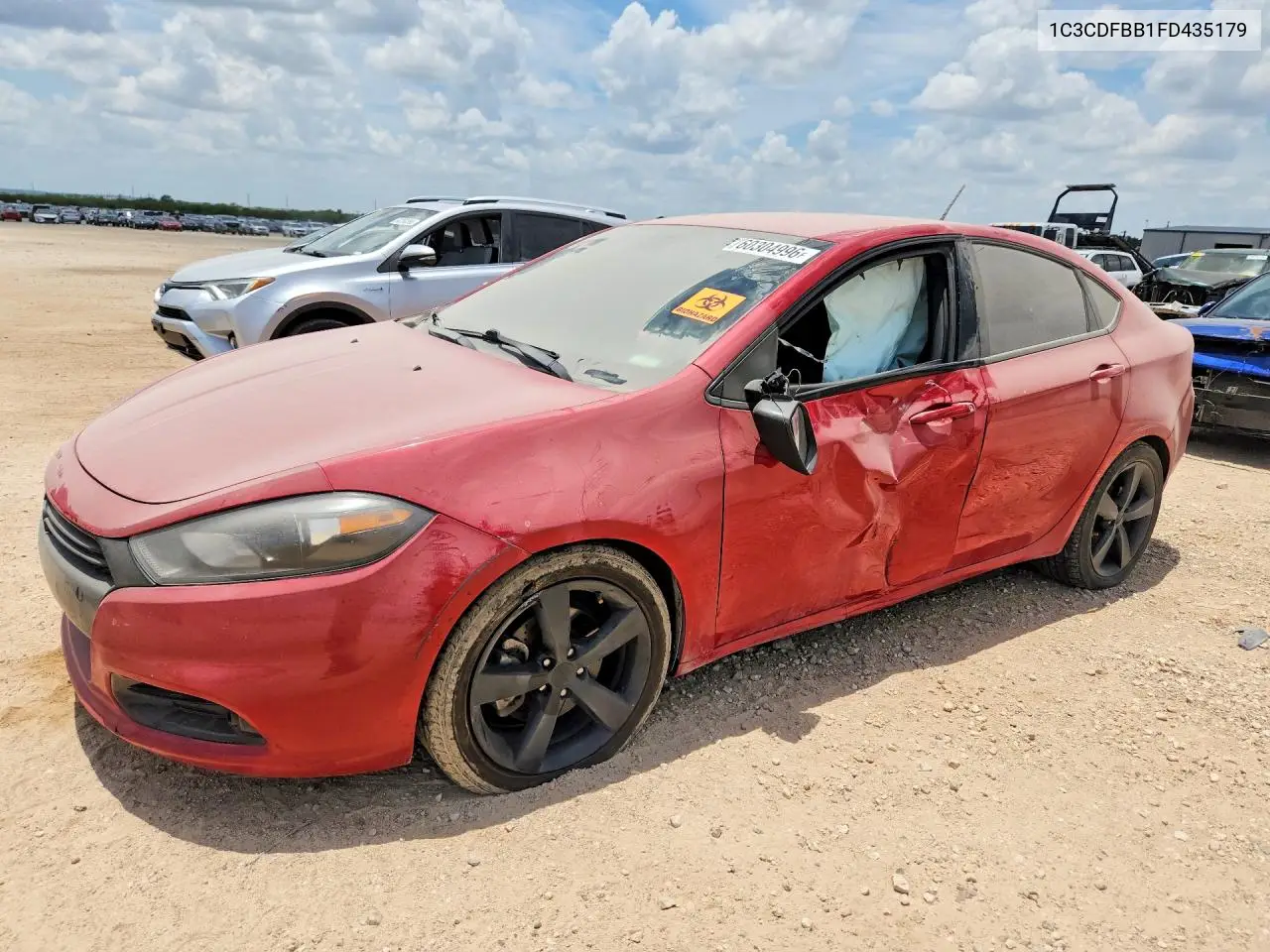 2015 Dodge Dart Sxt VIN: 1C3CDFBB1FD435179 Lot: 60304996