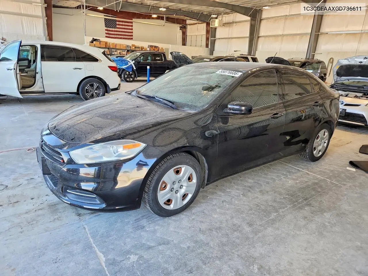 2016 Dodge Dart Se VIN: 1C3CDFAAXGD736611 Lot: 55076686
