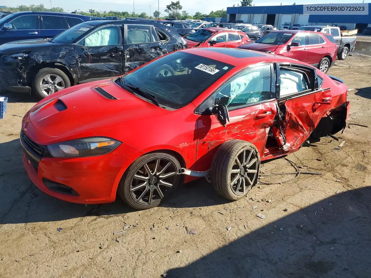 2016 Dodge Dart Gt VIN: 1C3CDFEB9GD722623 Lot: 58150166