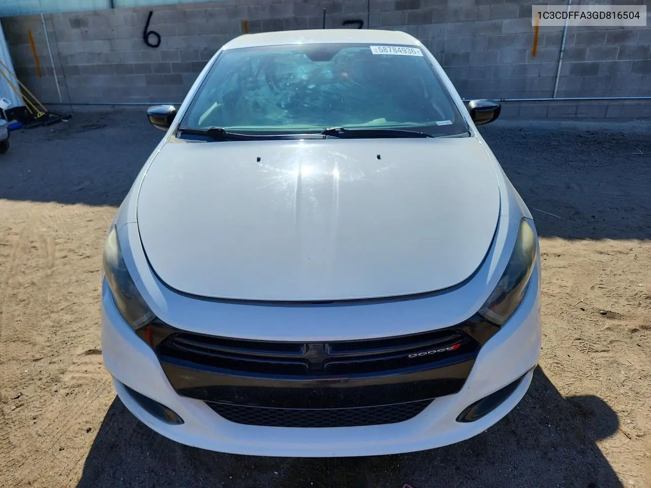 2016 Dodge Dart Sxt Sport VIN: 1C3CDFFA3GD816504 Lot: 58784936