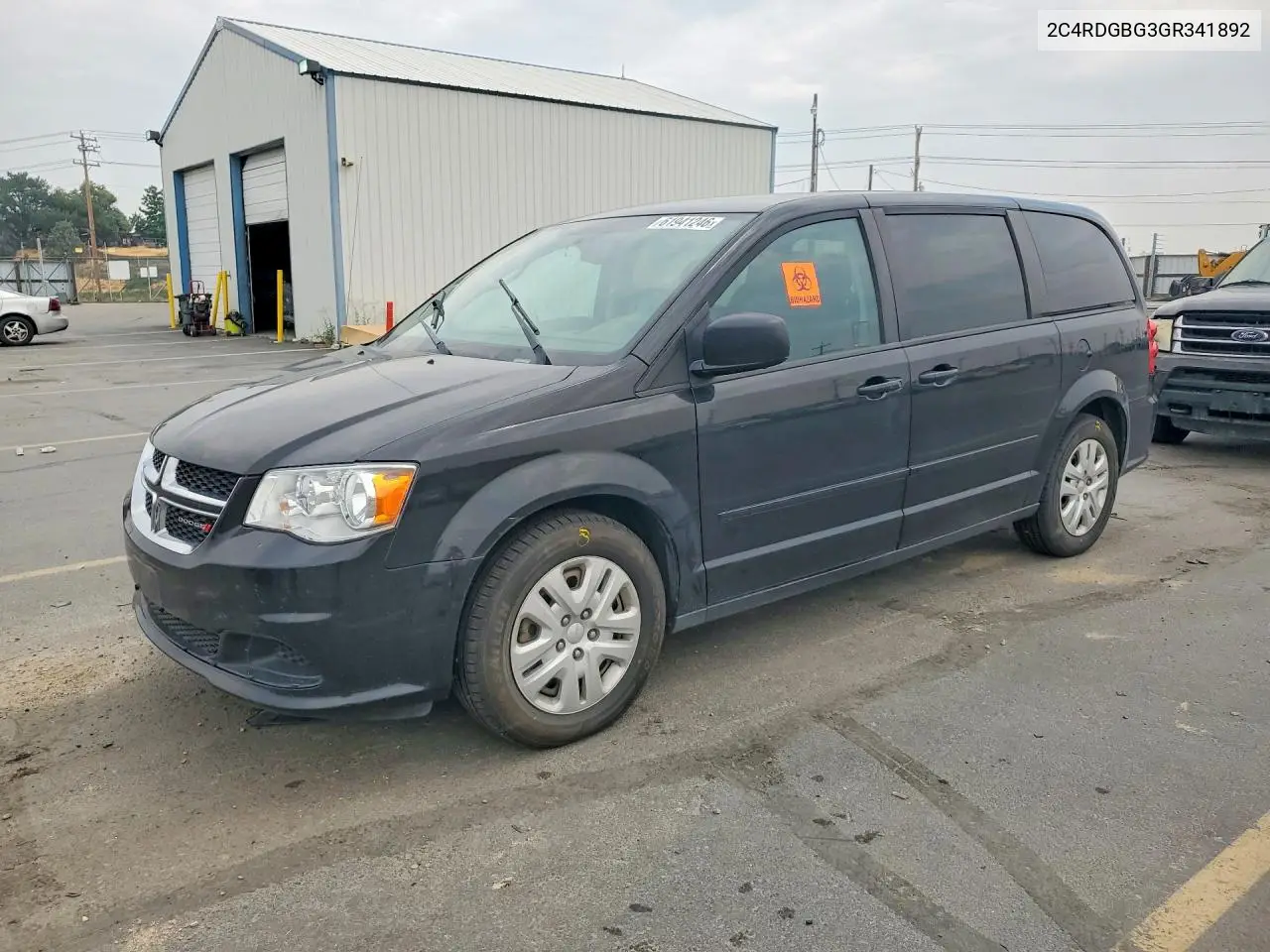 2016 Dodge Grand Caravan Se VIN: 2C4RDGBG3GR341892 Lot: 61941246