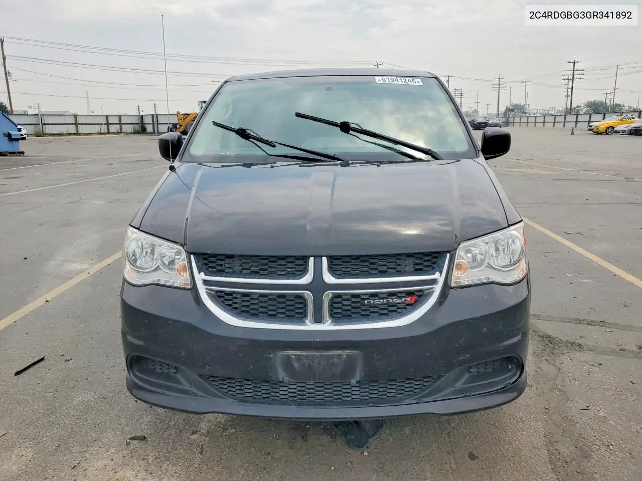 2016 Dodge Grand Caravan Se VIN: 2C4RDGBG3GR341892 Lot: 61941246