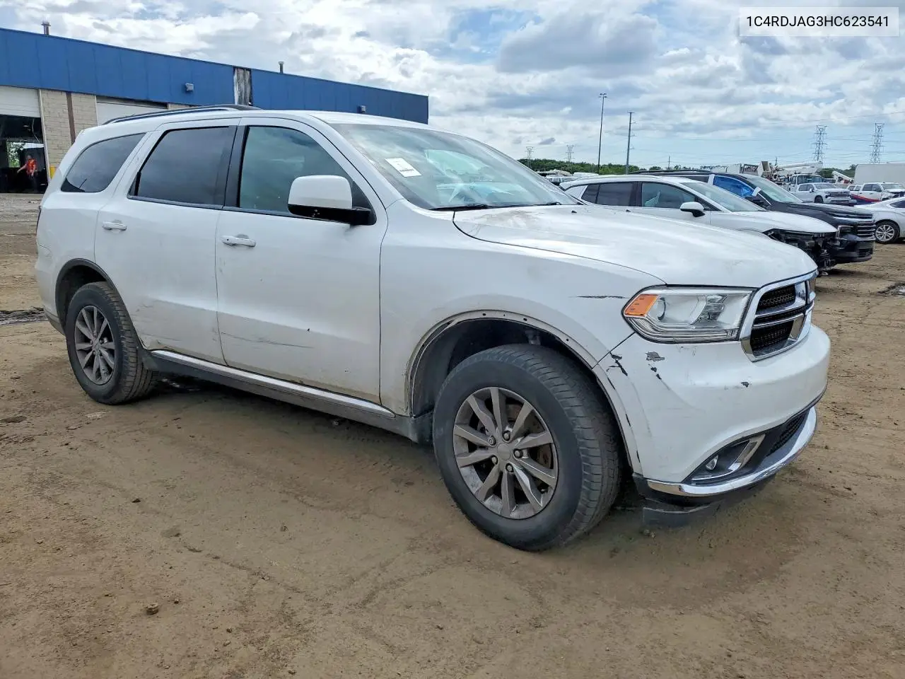 2017 Dodge Durango Sxt VIN: 1C4RDJAG3HC623541 Lot: 56850756