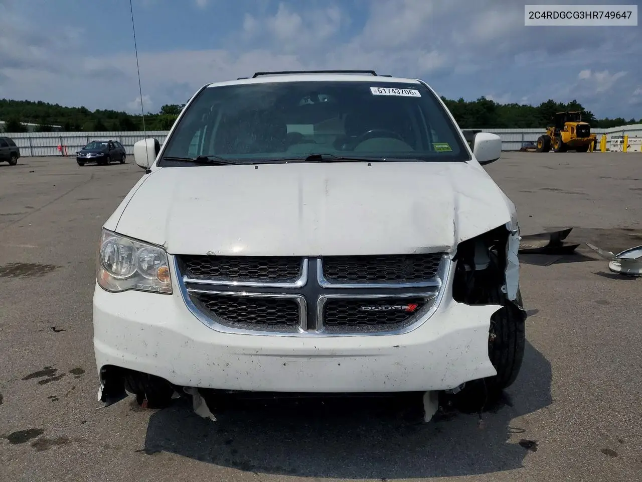 2017 Dodge Grand Caravan Sxt VIN: 2C4RDGCG3HR749647 Lot: 61743706